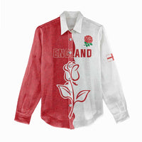 Personalized Rugby England Women Casual Shirt Red Rose Champions