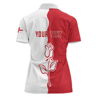 Personalized Rugby England Women Polo Shirt Red Rose Champions