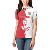 Personalized Rugby England Women Polo Shirt Red Rose Champions