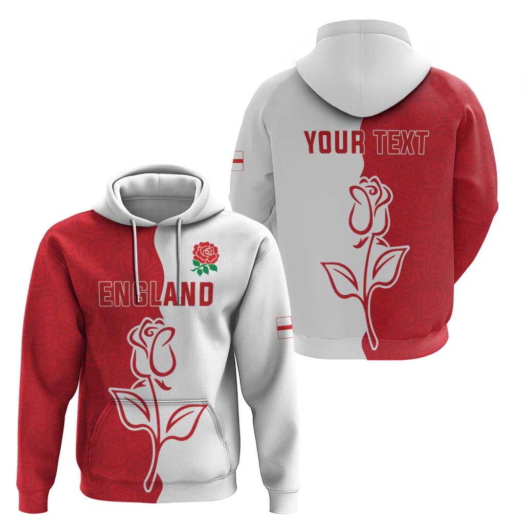 Personalized Rugby England Zip Hoodie Red Rose Champions