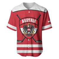 Austria Ice Hockey Custom Baseball Jersey Austrian Eagle Shield Red Version