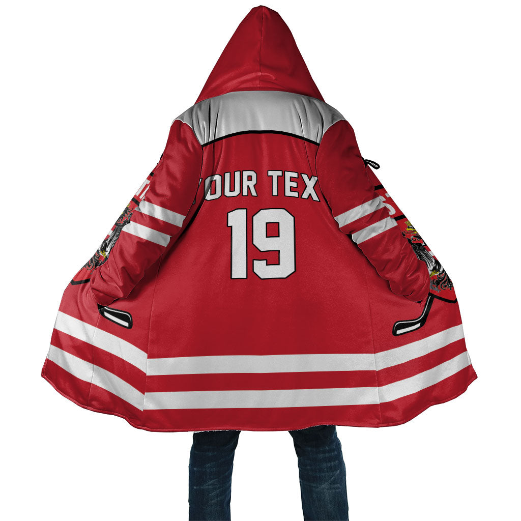 Austria Ice Hockey Custom Cloak Austrian Eagle Shield Red Version