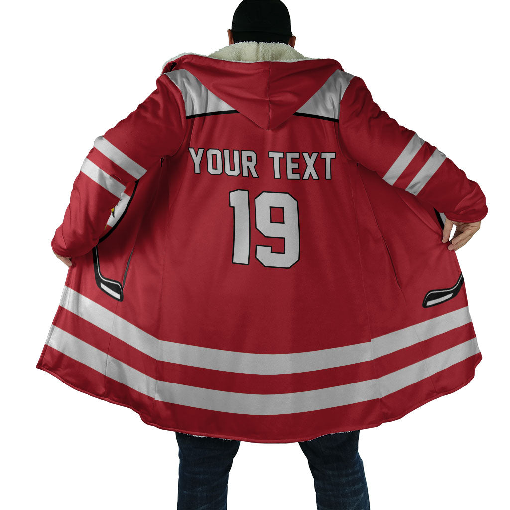Austria Ice Hockey Custom Cloak Austrian Eagle Shield Red Version