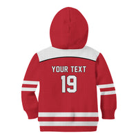Austria Ice Hockey Custom Kid Hoodie Austrian Eagle Shield Red Version