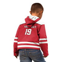Austria Ice Hockey Custom Kid Hoodie Austrian Eagle Shield Red Version