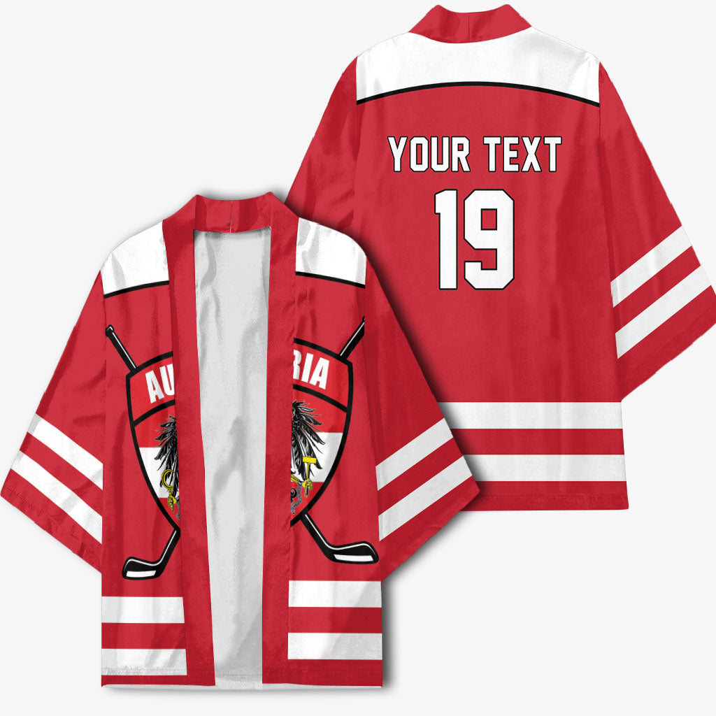 Austria Ice Hockey Custom Kimono Austrian Eagle Shield Red Version