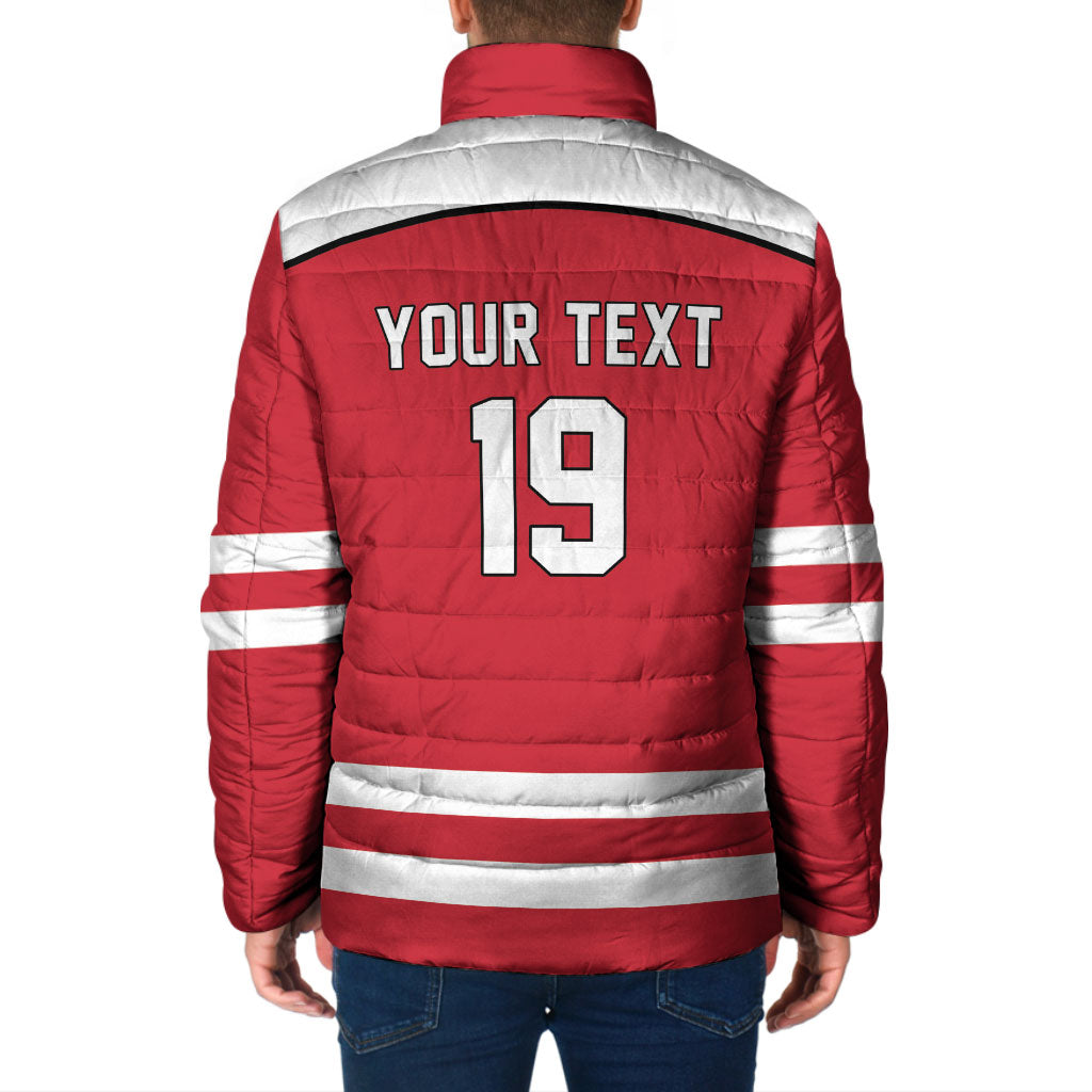 Austria Ice Hockey Custom Padded Jacket Austrian Eagle Shield Red Version