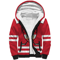 Austria Ice Hockey Custom Sherpa Hoodie Austrian Eagle Shield Red Version