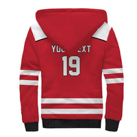 Austria Ice Hockey Custom Sherpa Hoodie Austrian Eagle Shield Red Version