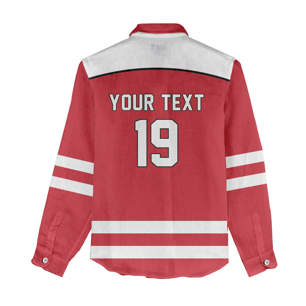 Austria Ice Hockey Custom Women Casual Shirt Austrian Eagle Shield Red Version