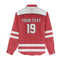 Austria Ice Hockey Custom Women Casual Shirt Austrian Eagle Shield Red Version