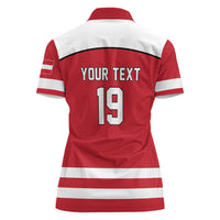 Austria Ice Hockey Custom Women Polo Shirt Austrian Eagle Shield Red Version
