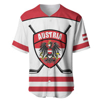Austria Ice Hockey Custom Baseball Jersey Austrian Eagle Shield White Version