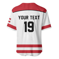 Austria Ice Hockey Custom Baseball Jersey Austrian Eagle Shield White Version