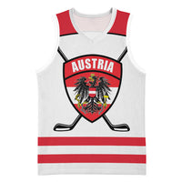 Austria Ice Hockey Custom Basketball Jersey Austrian Eagle Shield White Version
