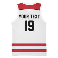 Austria Ice Hockey Custom Basketball Jersey Austrian Eagle Shield White Version