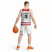 Austria Ice Hockey Custom Basketball Jersey Austrian Eagle Shield White Version