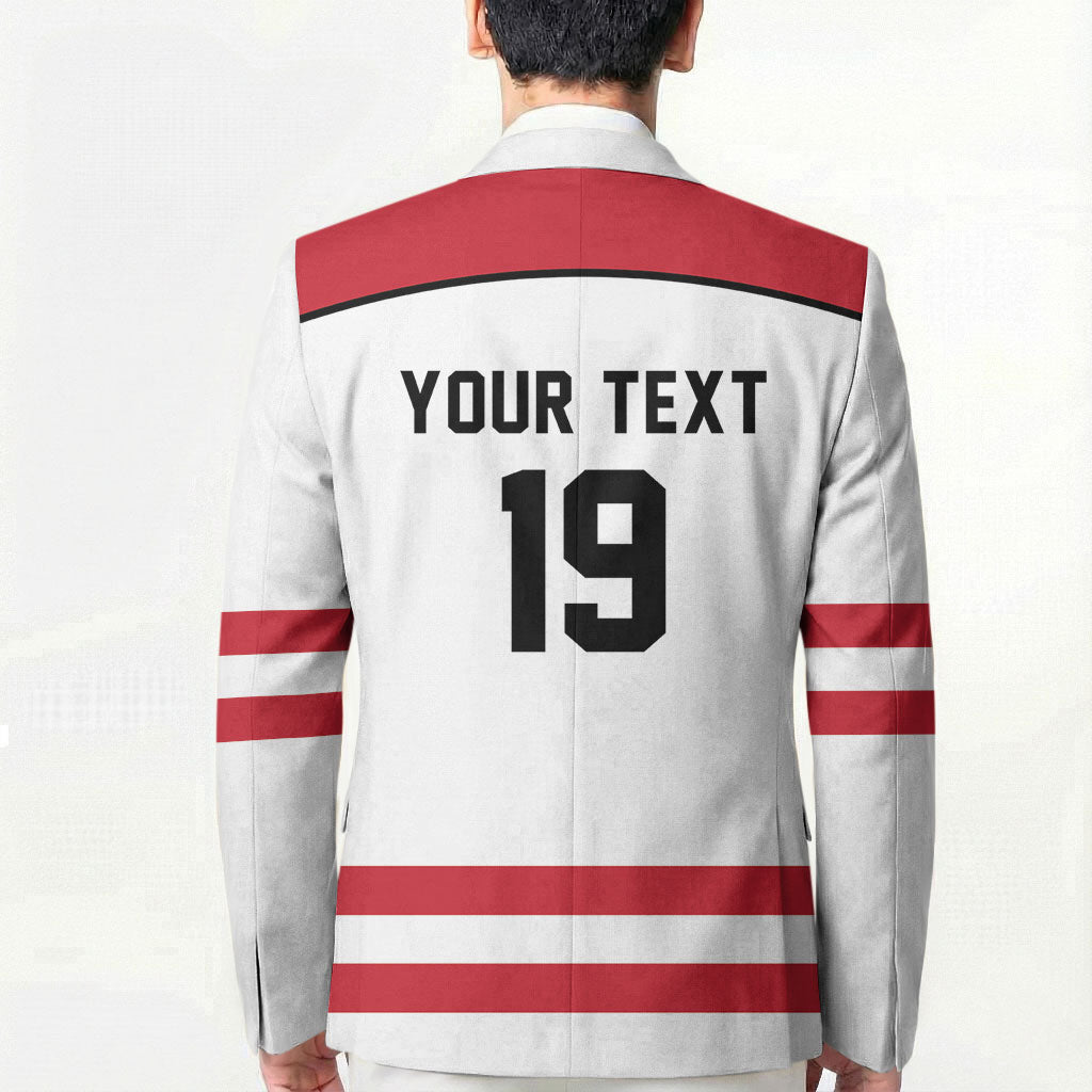 Austria Ice Hockey Custom Blazer Austrian Eagle Shield White Version