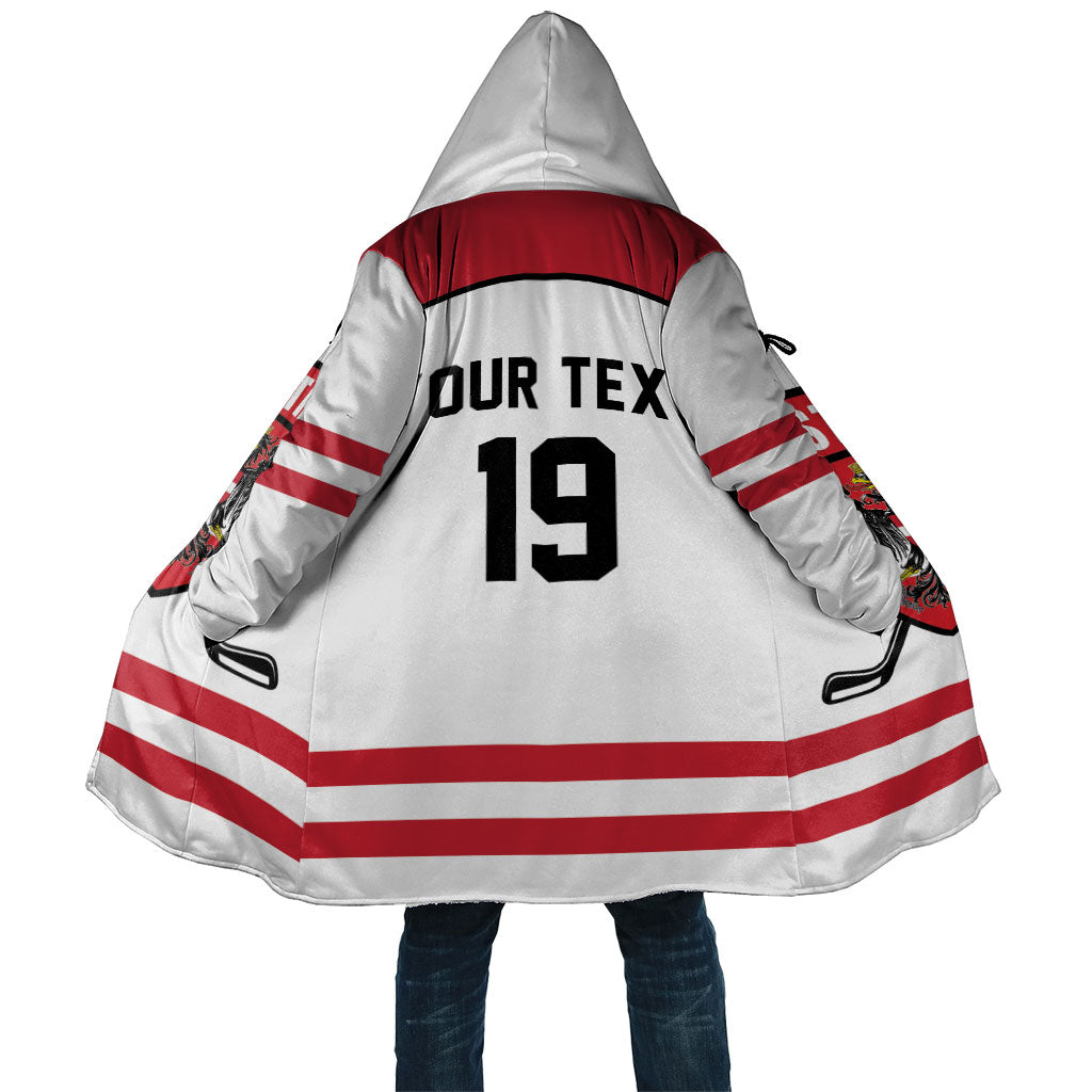 Austria Ice Hockey Custom Cloak Austrian Eagle Shield White Version