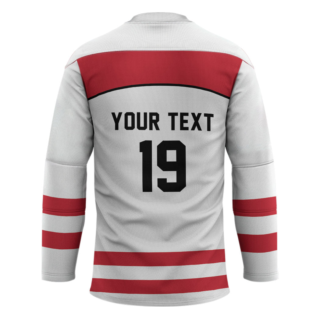 Austria Ice Hockey Custom Hockey Jersey Austrian Eagle Shield White Version