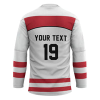 Austria Ice Hockey Custom Hockey Jersey Austrian Eagle Shield White Version