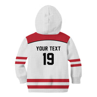 Austria Ice Hockey Custom Kid Hoodie Austrian Eagle Shield White Version