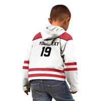 Austria Ice Hockey Custom Kid Hoodie Austrian Eagle Shield White Version