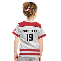 Austria Ice Hockey Custom Kid T Shirt Austrian Eagle Shield White Version