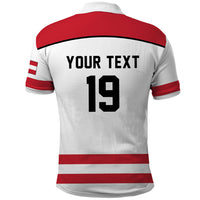Austria Ice Hockey Custom Polo Shirt Austrian Eagle Shield White Version