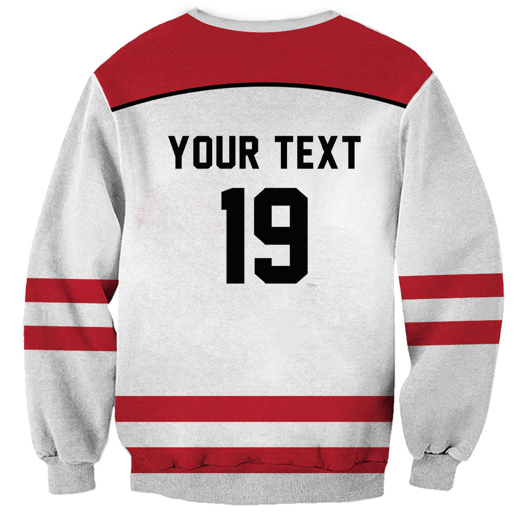 Austria Ice Hockey Custom Sweatshirt Austrian Eagle Shield White Version