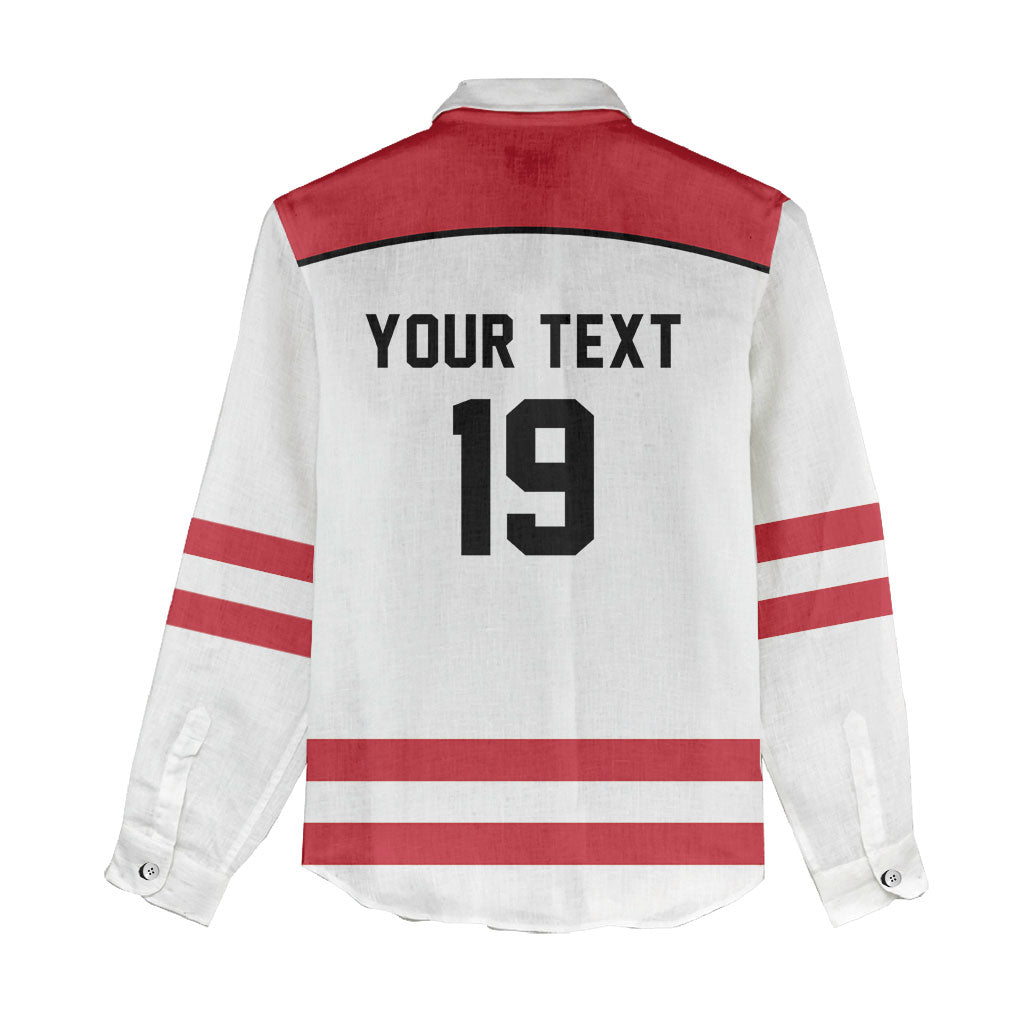 Austria Ice Hockey Custom Women Casual Shirt Austrian Eagle Shield White Version