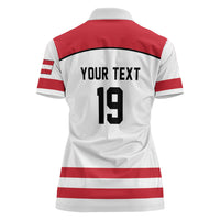 Austria Ice Hockey Custom Women Polo Shirt Austrian Eagle Shield White Version