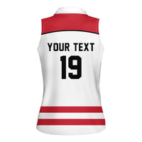 Austria Ice Hockey Custom Women Sleeveless Polo Shirt Austrian Eagle Shield White Version