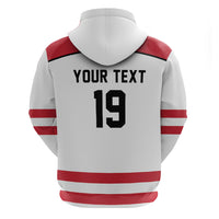 Austria Ice Hockey Custom Zip Hoodie Austrian Eagle Shield White Version