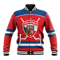 Czech Republic Ice Hockey Custom Baseball Jacket Czechia Lion Shield Red Version