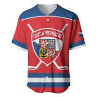 Czech Republic Ice Hockey Custom Baseball Jersey Czechia Lion Shield Red Version