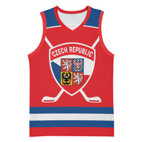 Czech Republic Ice Hockey Custom Basketball Jersey Czechia Lion Shield Red Version