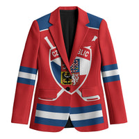 Czech Republic Ice Hockey Custom Blazer Czechia Lion Shield Red Version