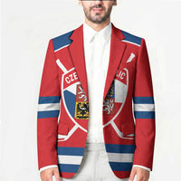 Czech Republic Ice Hockey Custom Blazer Czechia Lion Shield Red Version