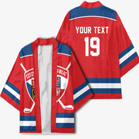 Czech Republic Ice Hockey Custom Kimono Czechia Lion Shield Red Version