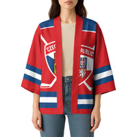 Czech Republic Ice Hockey Custom Kimono Czechia Lion Shield Red Version