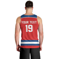 Czech Republic Ice Hockey Custom Men Tank Top Czechia Lion Shield Red Version