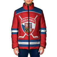 Czech Republic Ice Hockey Custom Padded Jacket Czechia Lion Shield Red Version