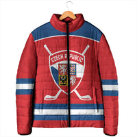 Czech Republic Ice Hockey Custom Padded Jacket Czechia Lion Shield Red Version