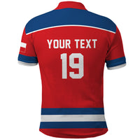 Czech Republic Ice Hockey Custom Polo Shirt Czechia Lion Shield Red Version