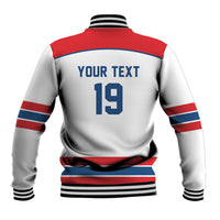 Czech Republic Ice Hockey Custom Baseball Jacket Czechia Lion Shield White Version