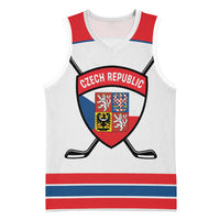 Czech Republic Ice Hockey Custom Basketball Jersey Czechia Lion Shield White Version