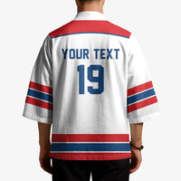 Czech Republic Ice Hockey Custom Kimono Czechia Lion Shield White Version