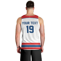 Czech Republic Ice Hockey Custom Men Tank Top Czechia Lion Shield White Version