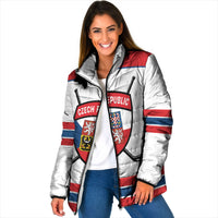 Czech Republic Ice Hockey Custom Padded Jacket Czechia Lion Shield White Version